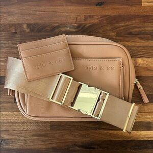 Ayla & Co Tan Belt Bag Set